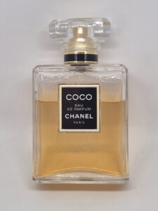 Coco Chanel perfume bottle with elegant design